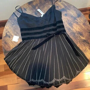 LOFT Black chiffon dress